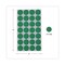 Universal 0.75 in. Diameter Self-Adhesive Removable Color-Coding Labels - Green (28/Sheet, 36 Sheets/Pack)